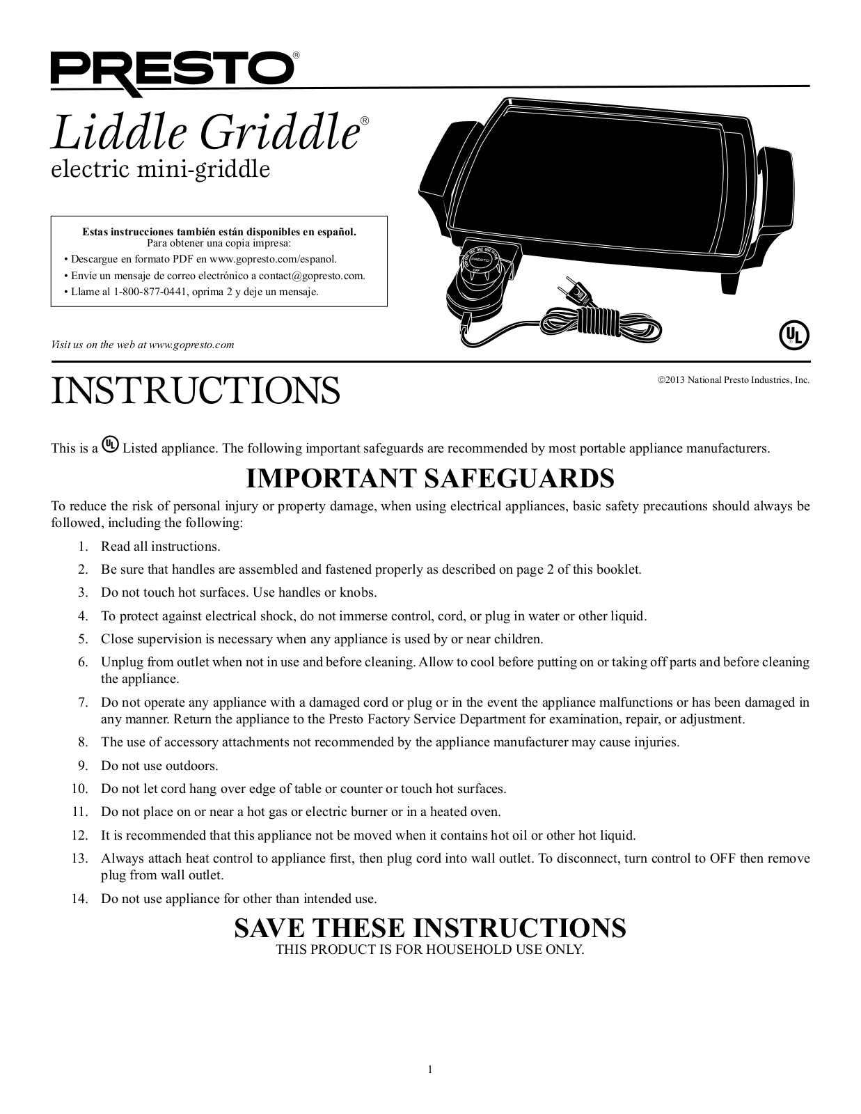 Presto PTO1021 Installation & Assembly - ManualMachine.com