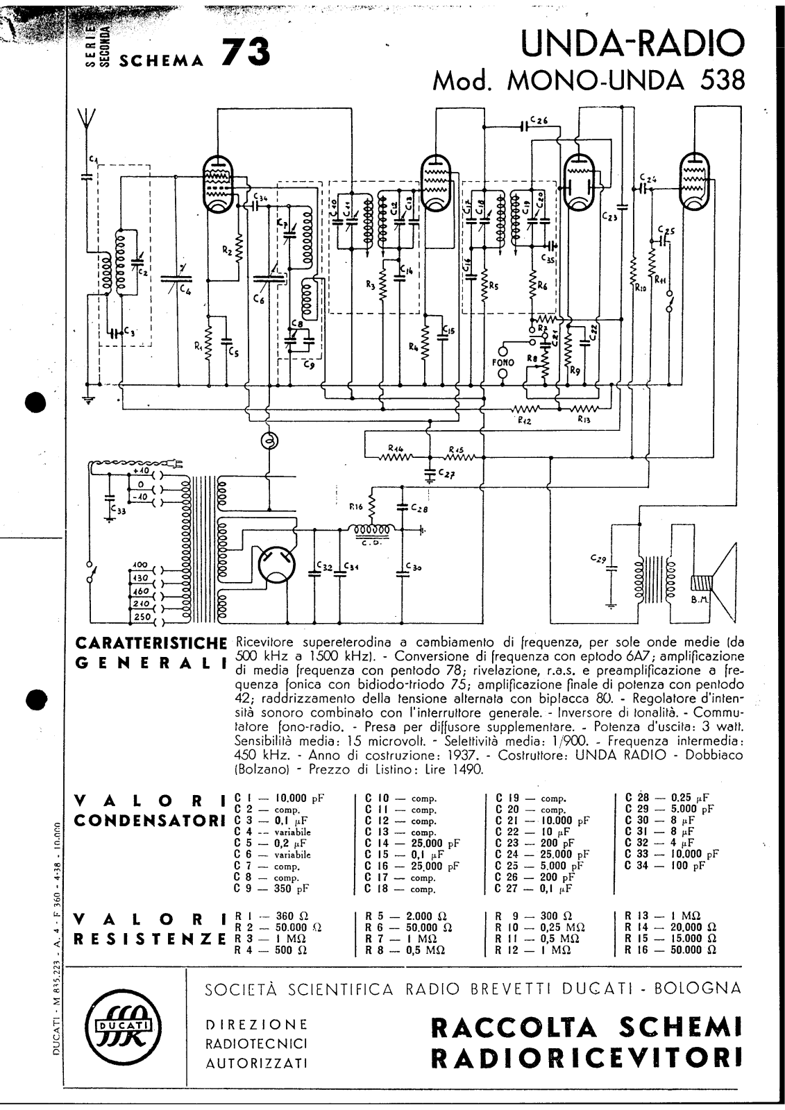 Unda Radio mu 538 schematic