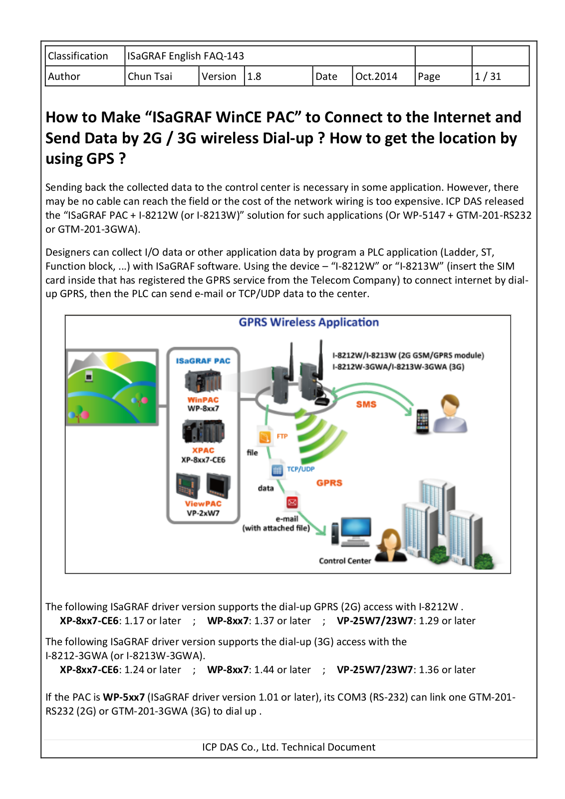 ICP DAS ISaGRAF WinCE PAC Technical document