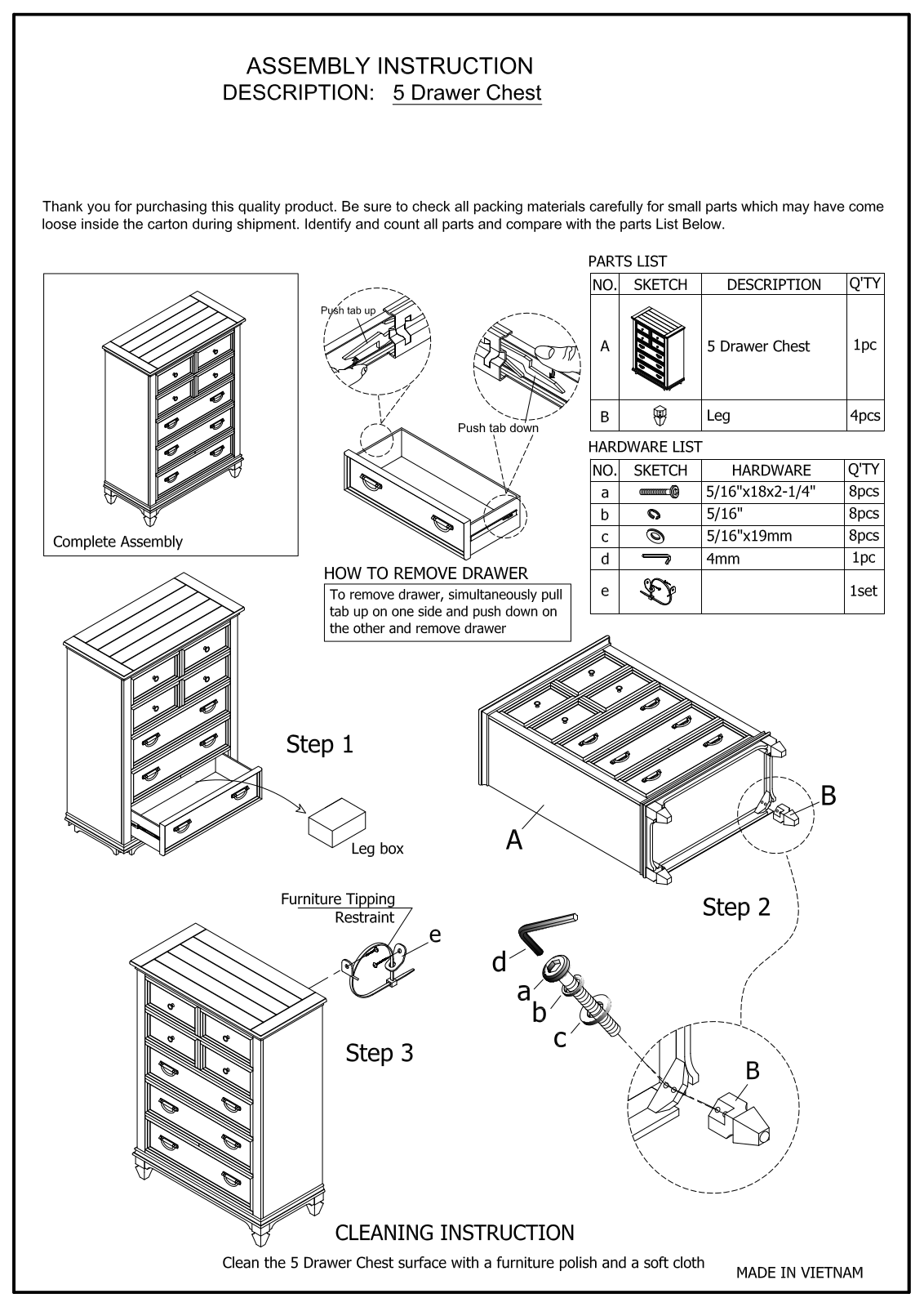 Sand & Stable KFBS1052 Assembly Instruction