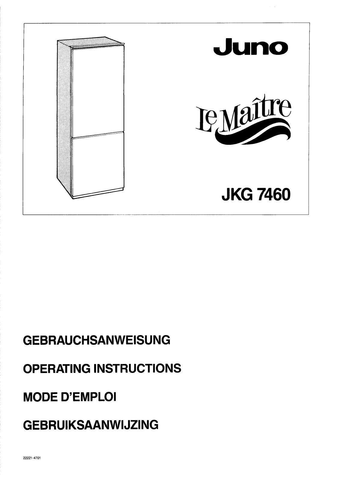 JUNO JKG7460 User Manual