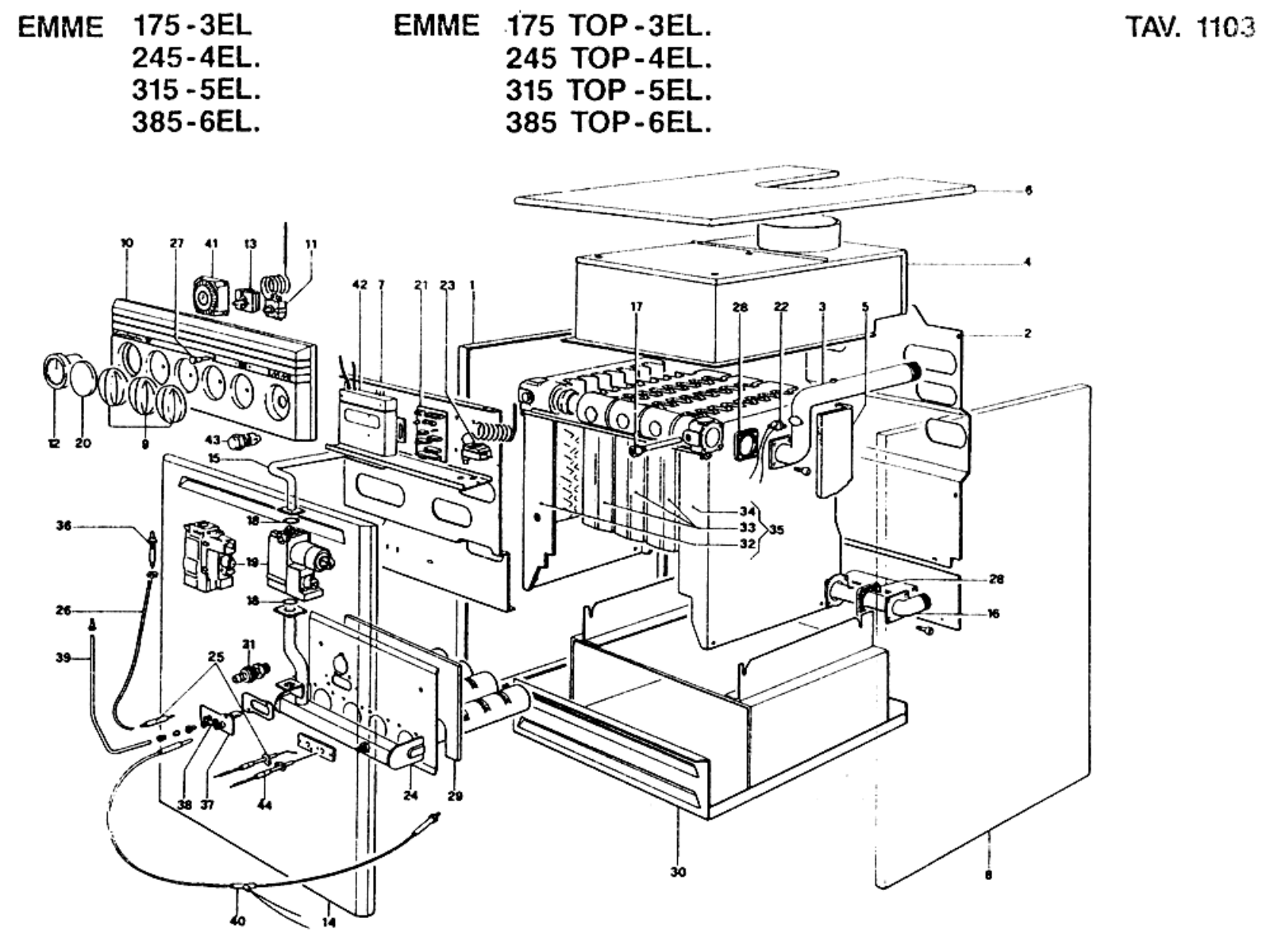 Baltur EMME 385 TOP-6EL, EMME 315-5EL, EMME 245-4EL, EMME 315 TOP-5EL, EMME 385-6EL Reference Guide