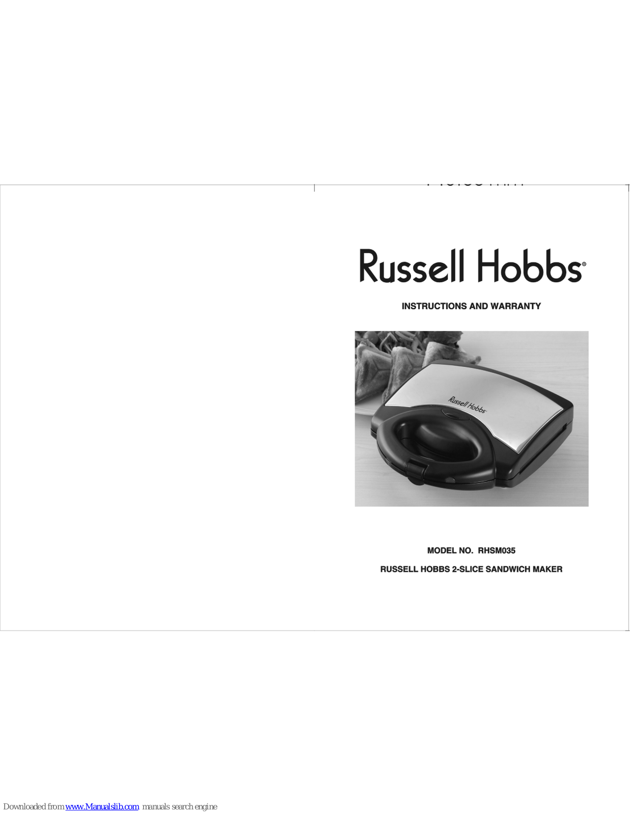 Russell Hobbs RHSM035 Instructions And Warranty