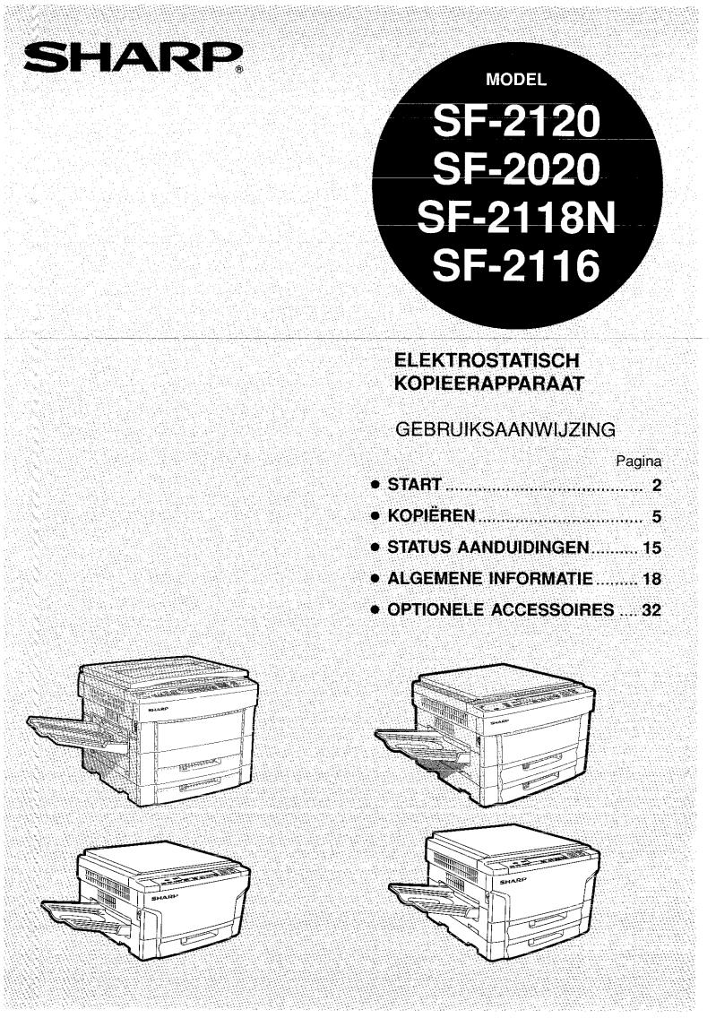 SHARP SF-2020, SF-2120, SF-2118N User Manual