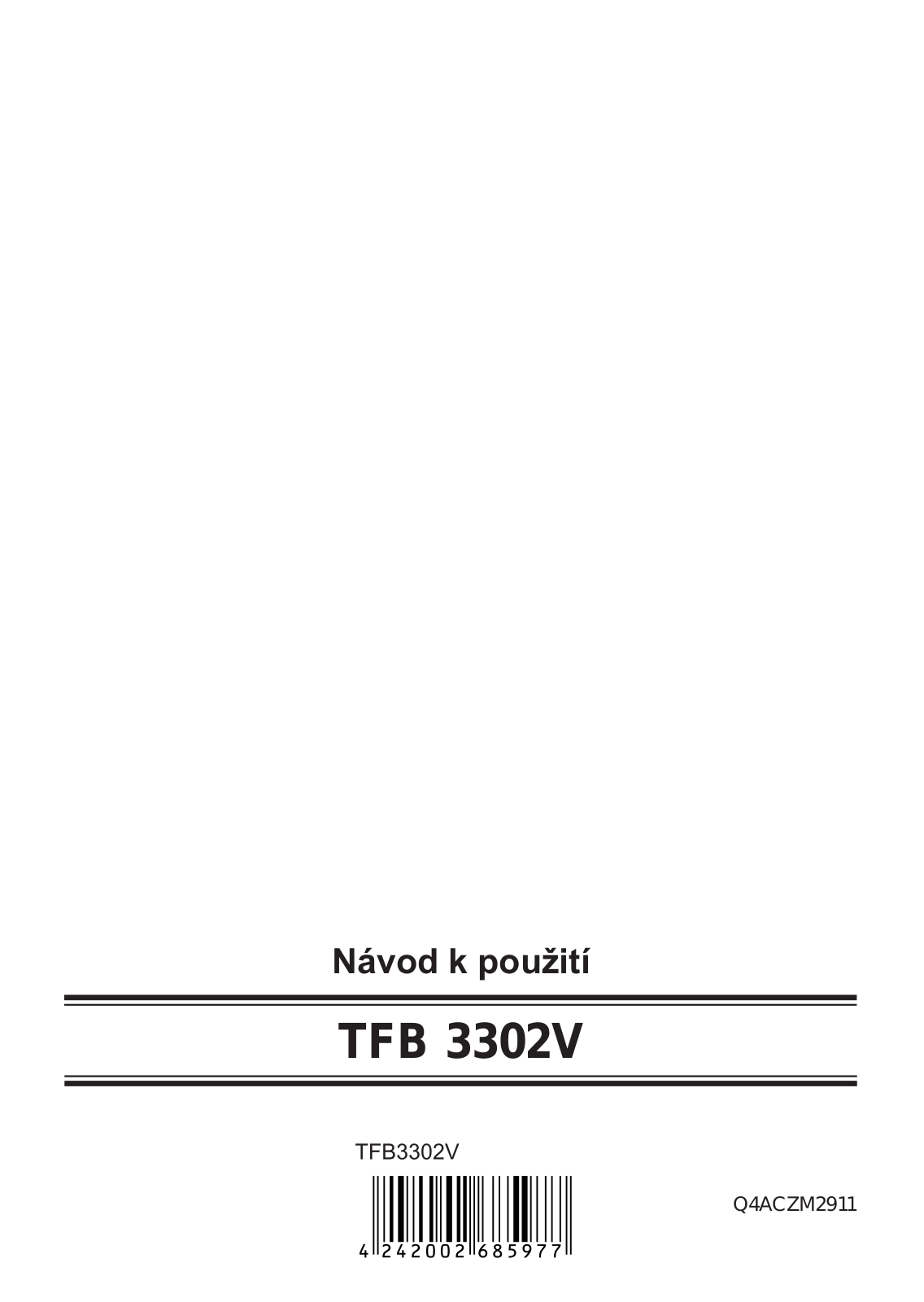 Bosch TFB3302V User Manual