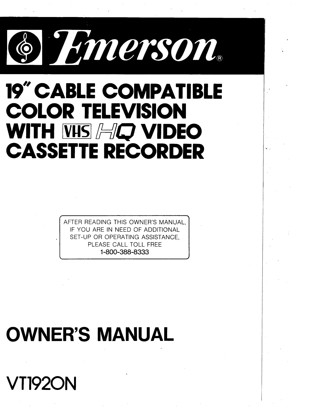 EMERSON TT1920N User Manual