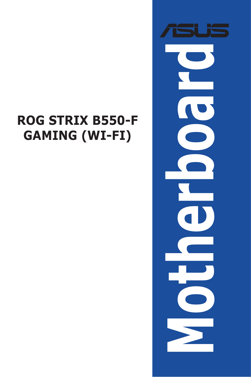 Asus ROG STRIX B550-F GAMING WI-FI User manual