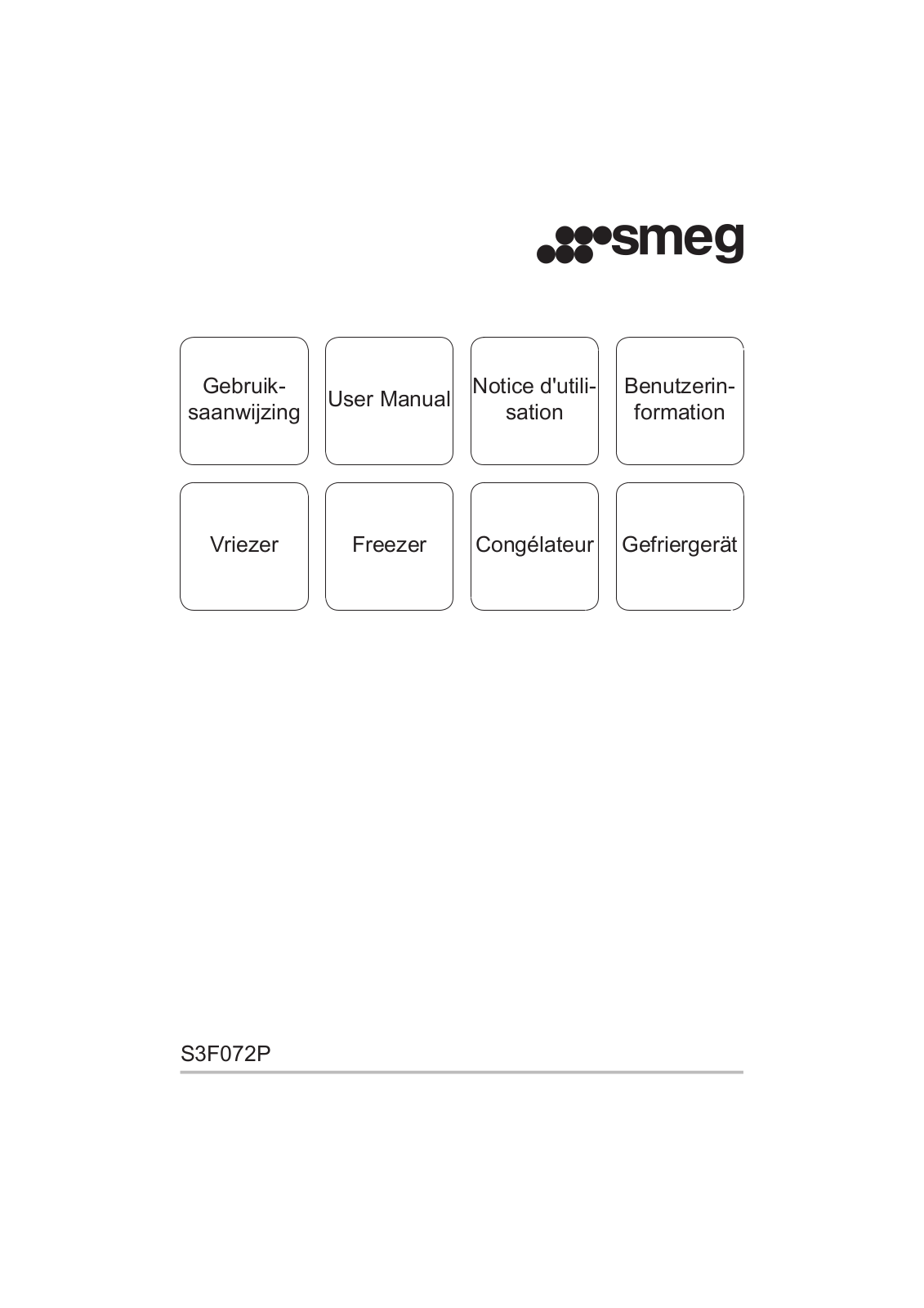 Smeg S3F072P User manual