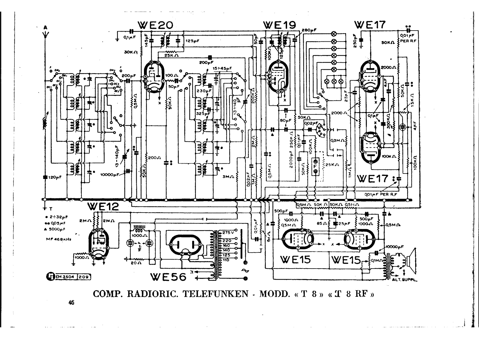 Siemens t8 t8rf schematic