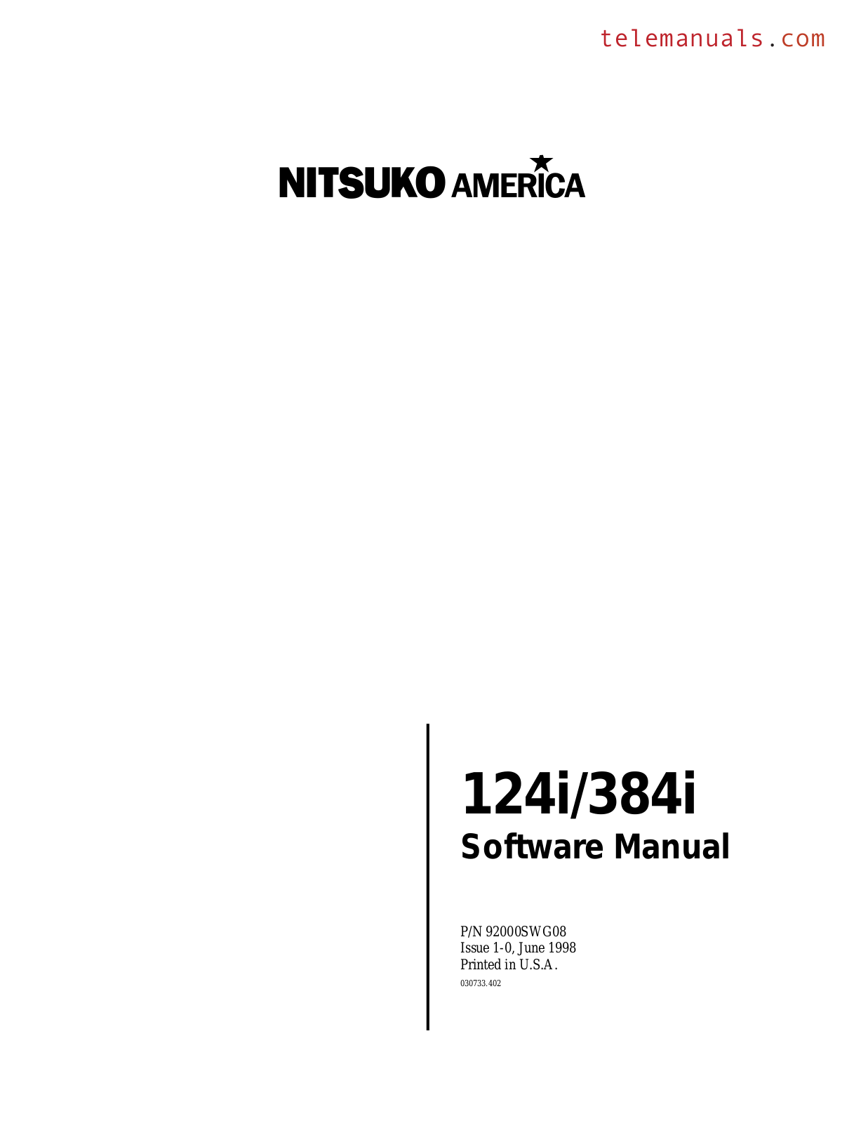 Nitsuko 124i, 384i User Guide - ManualMachine.com