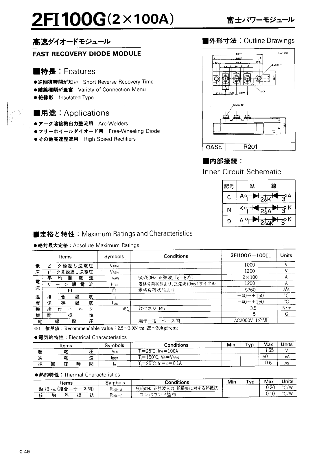 CALLM 2FI100G-100 Datasheet