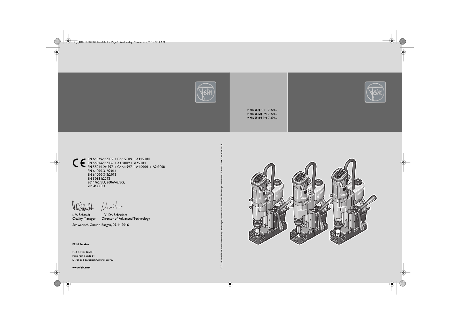 Fein 72705361000 Service Manual