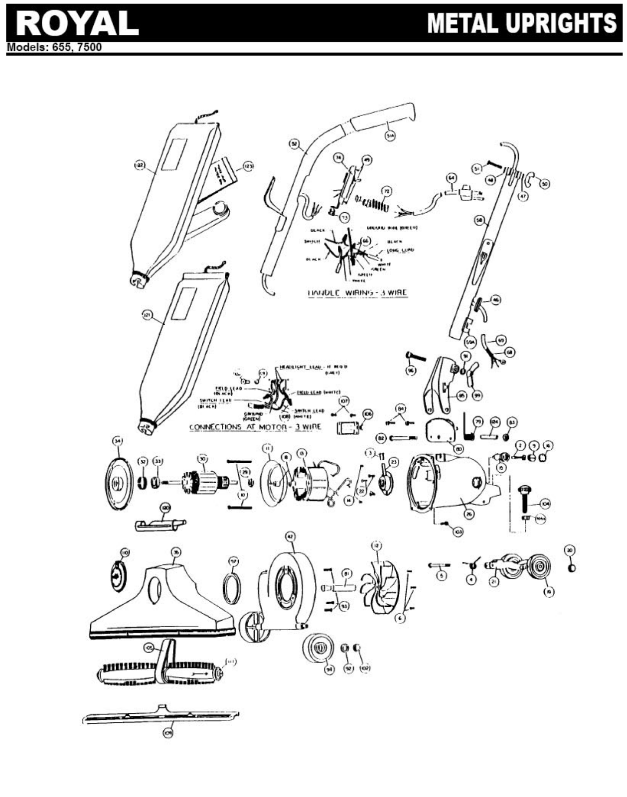 Royal 655 Parts List