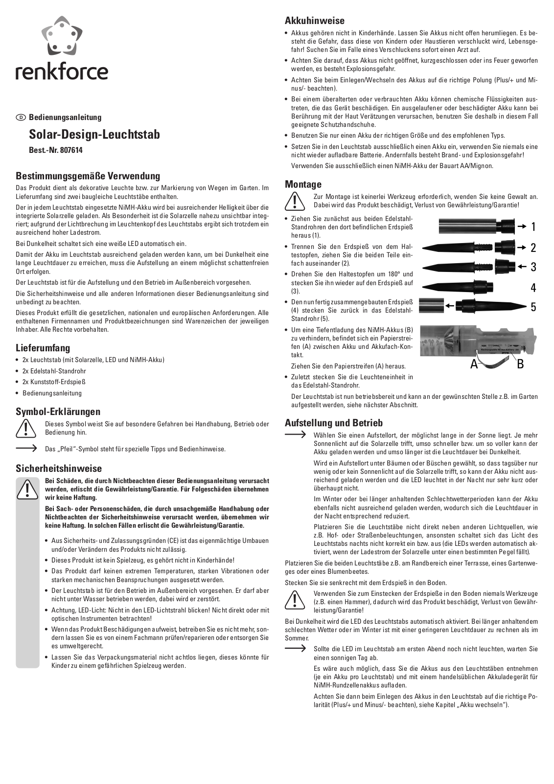 Renkforce DO103 User guide