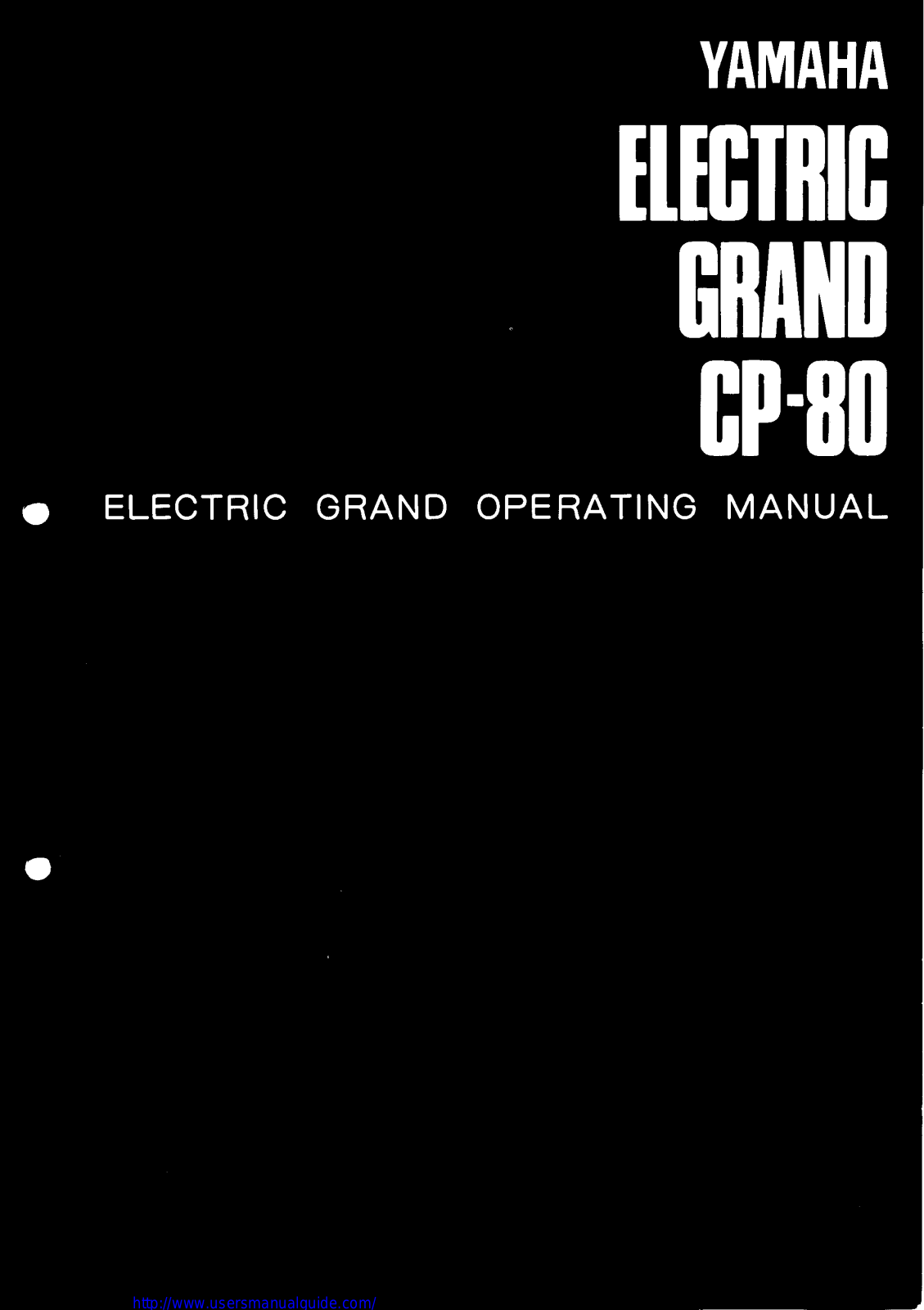 Yamaha Audio CP-80 User Manual