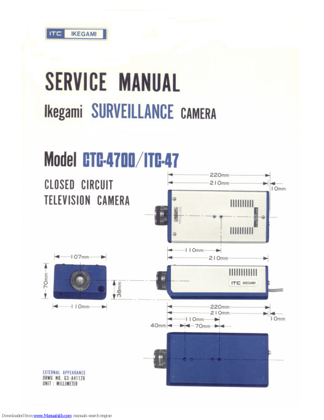 Ikegami CTC-4700, ITC-47 Service Manual