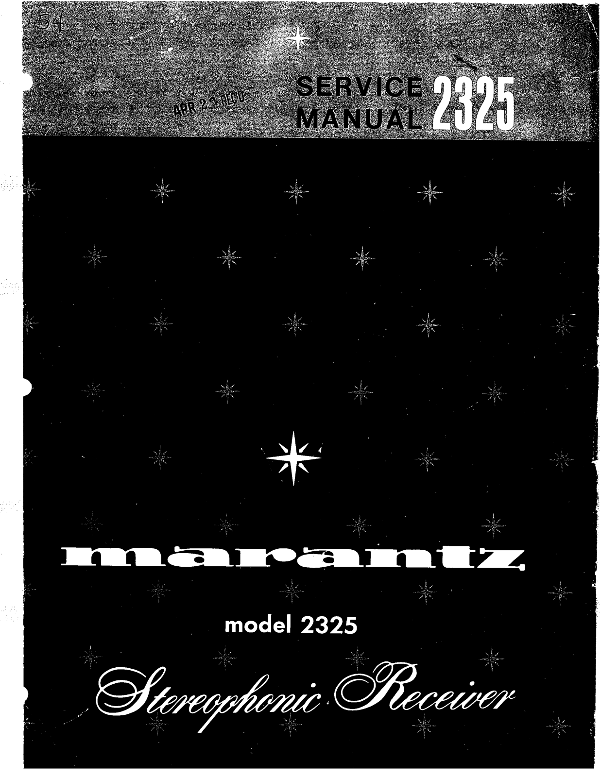 Marantz 2325 Empfänger, 2325 Service Manual