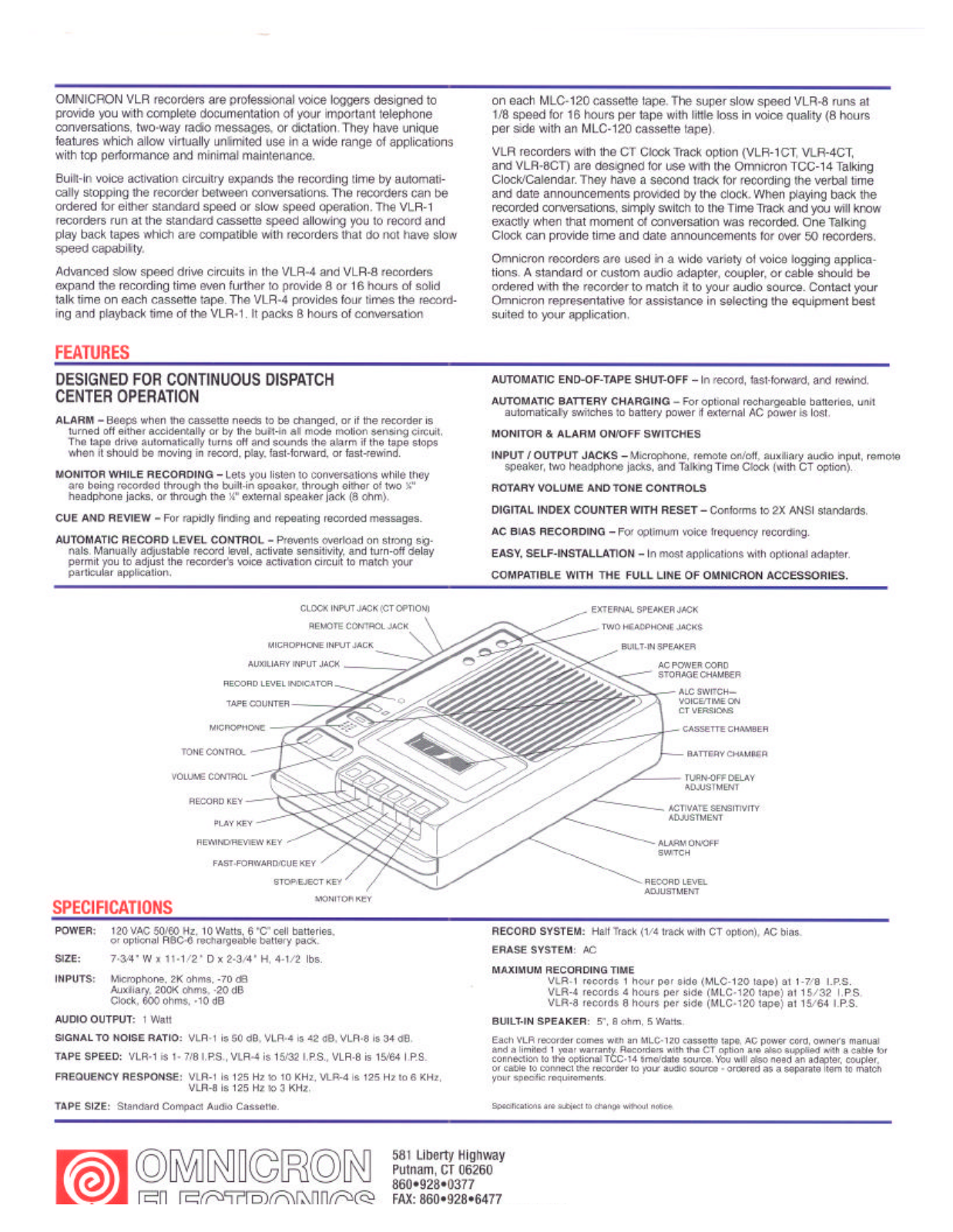 Omnicron electronics ANALOG RECORDERS Catalogue