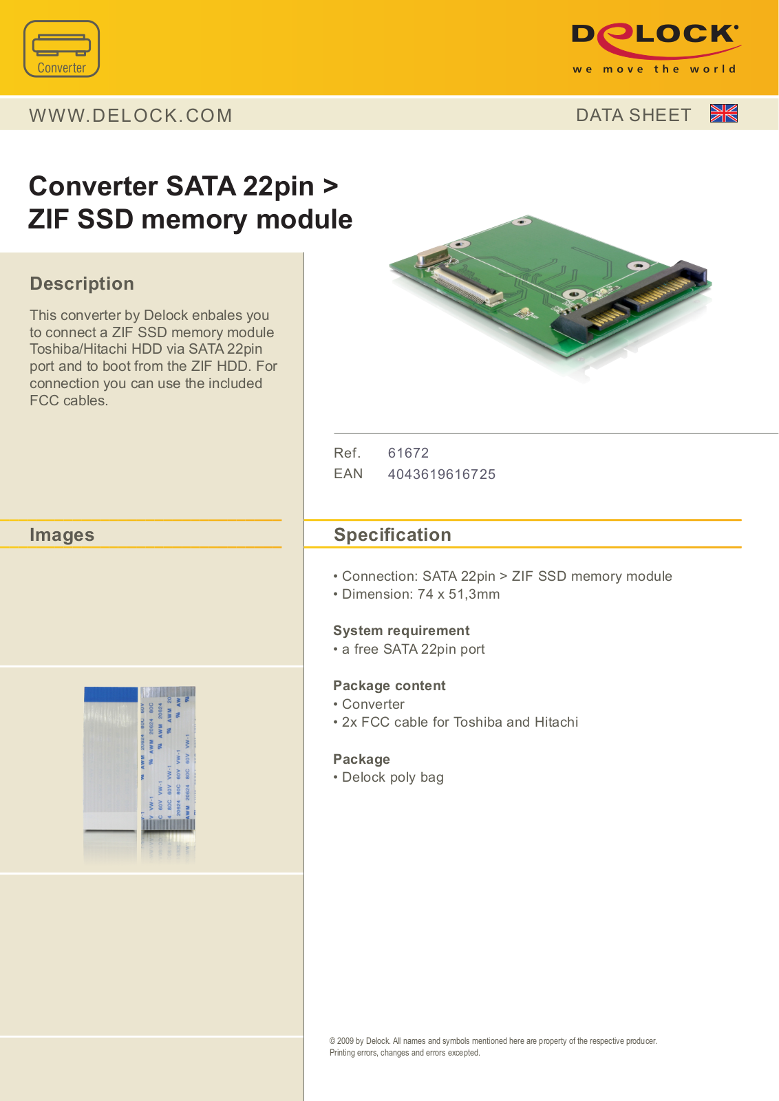 DeLOCK 61672_data_sheet User Manual