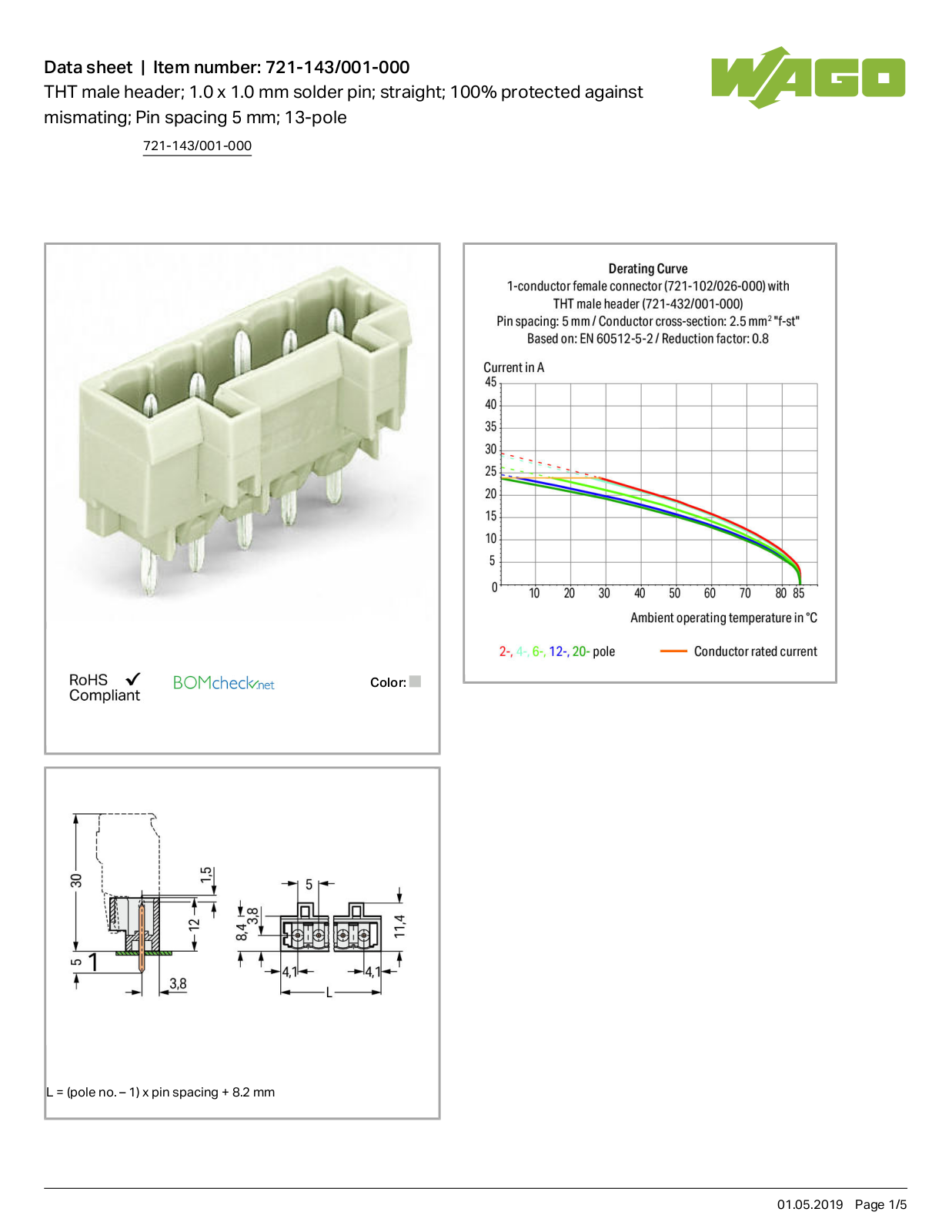 Wago 721-143/001-000 Data Sheet