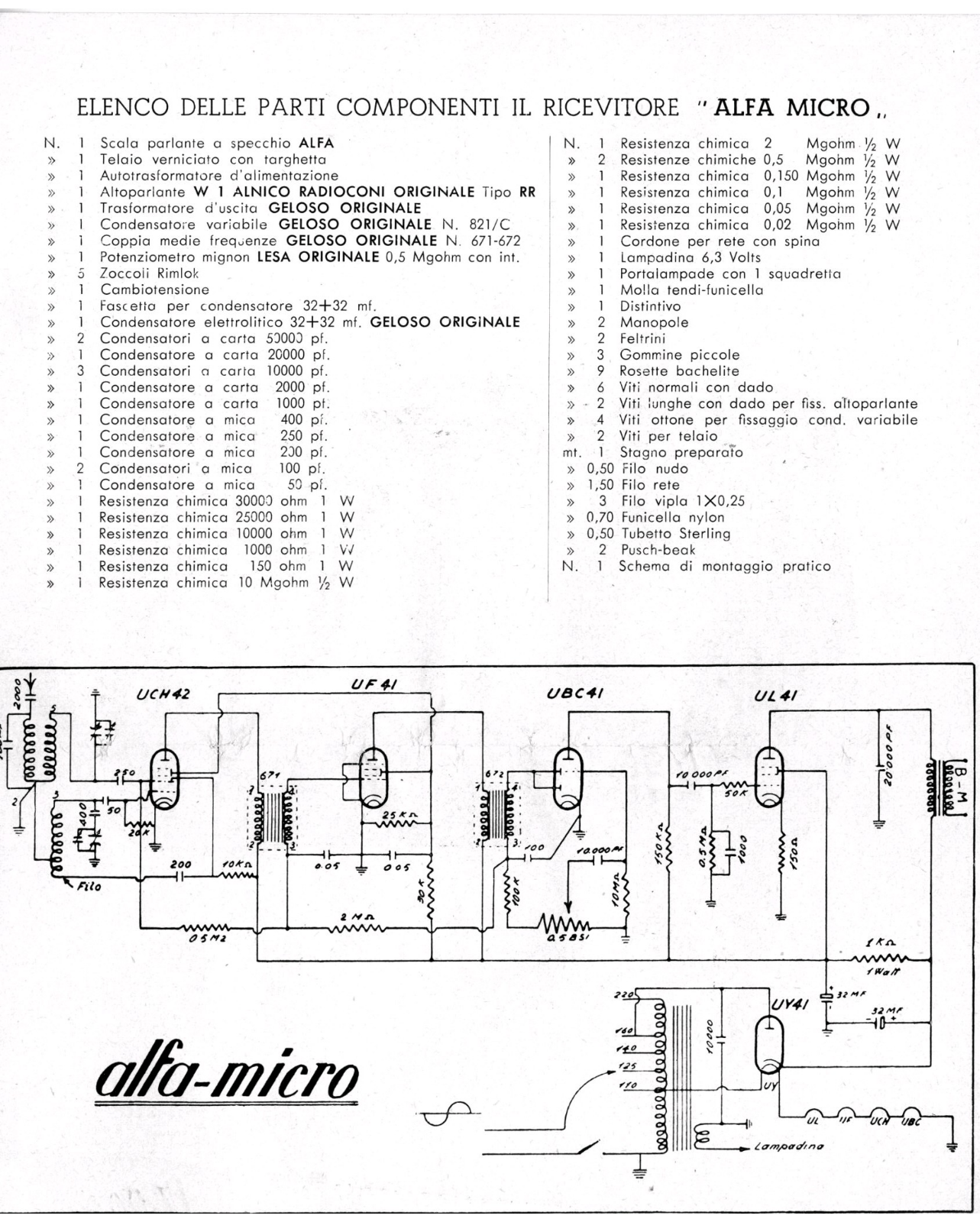 Alfa Radio micro schematic