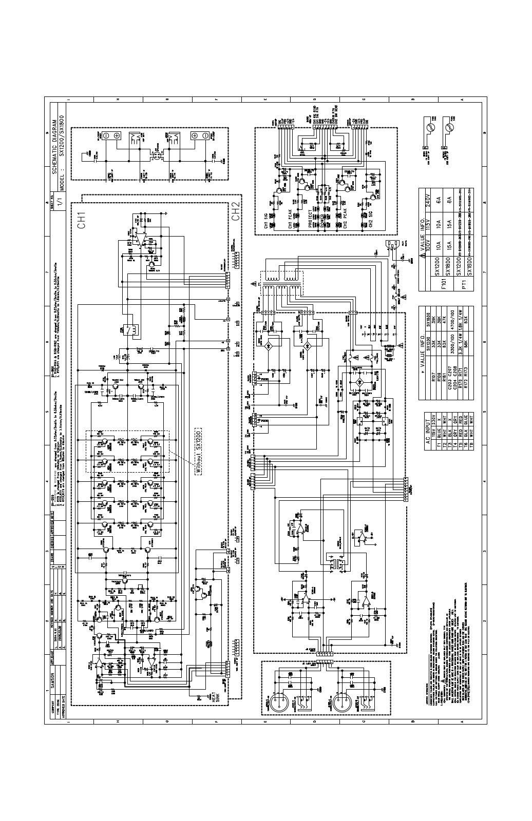 SAMSON SX1800 Schematic