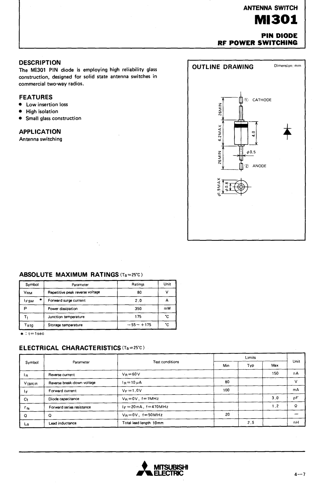 Datasheets MI301 Datasheet - ManualMachine.com