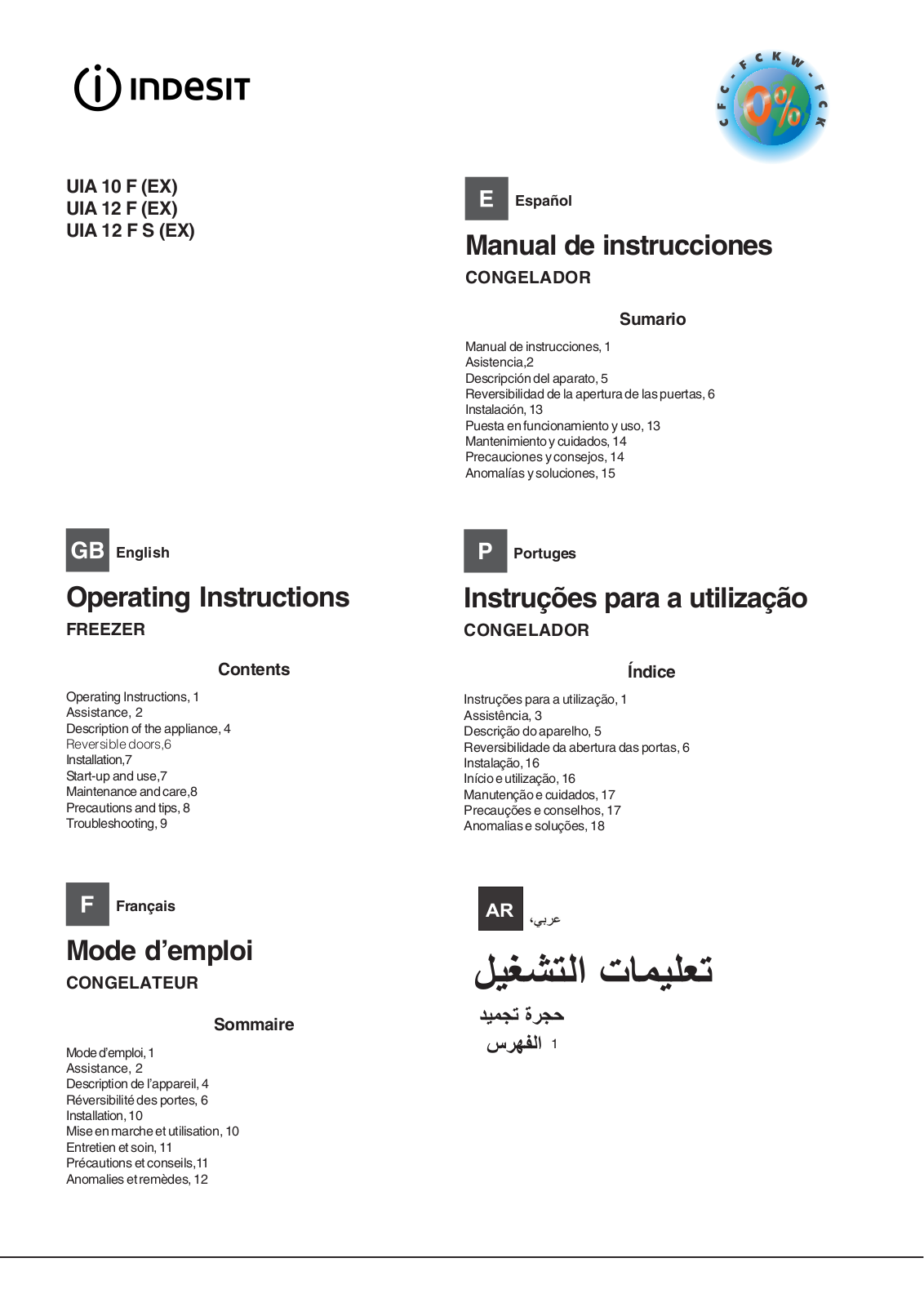 INDESIT UIA 12 F S (EX) User Manual