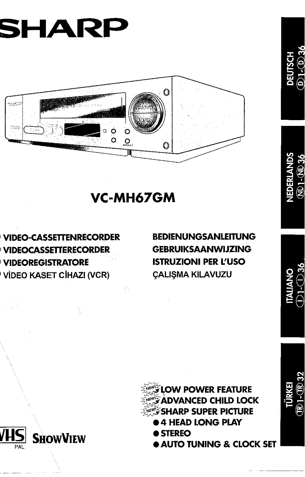 Sharp VC-MH67, VC-MH67GM User Manual