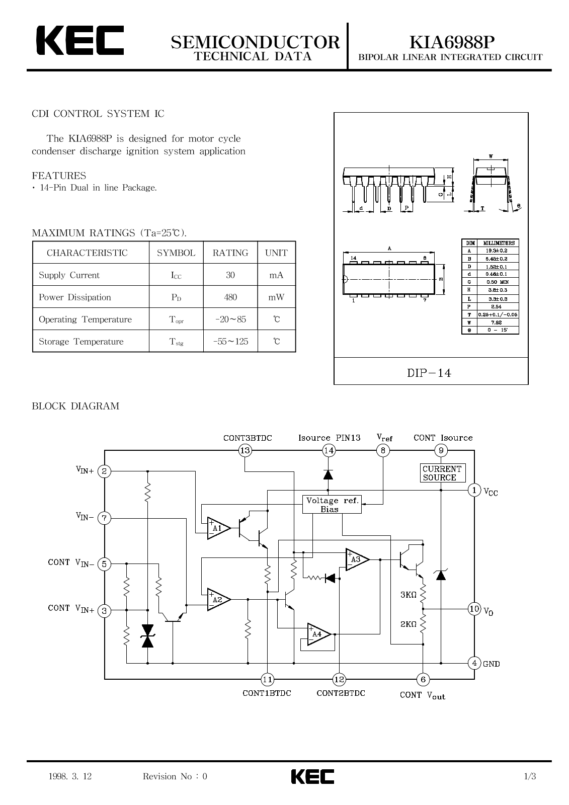 KEC KIA6988P Datasheet