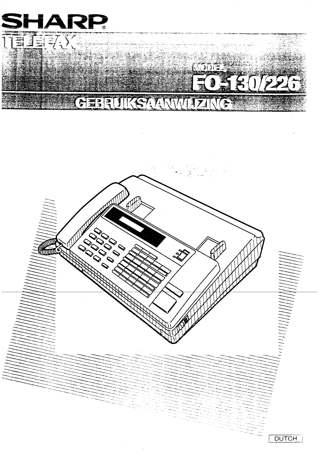 Sharp FO-130, FO-226 User Manual