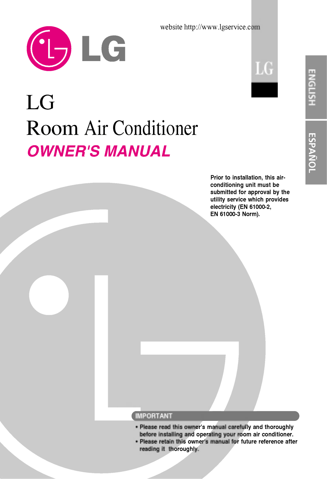 LG AS-C1865DB0 Owner's Manual