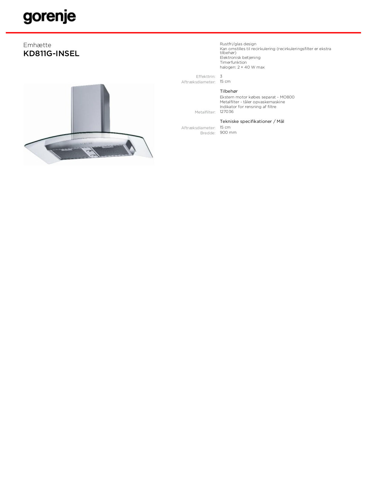 Gorenje KD811G-INSEL BROCHURE