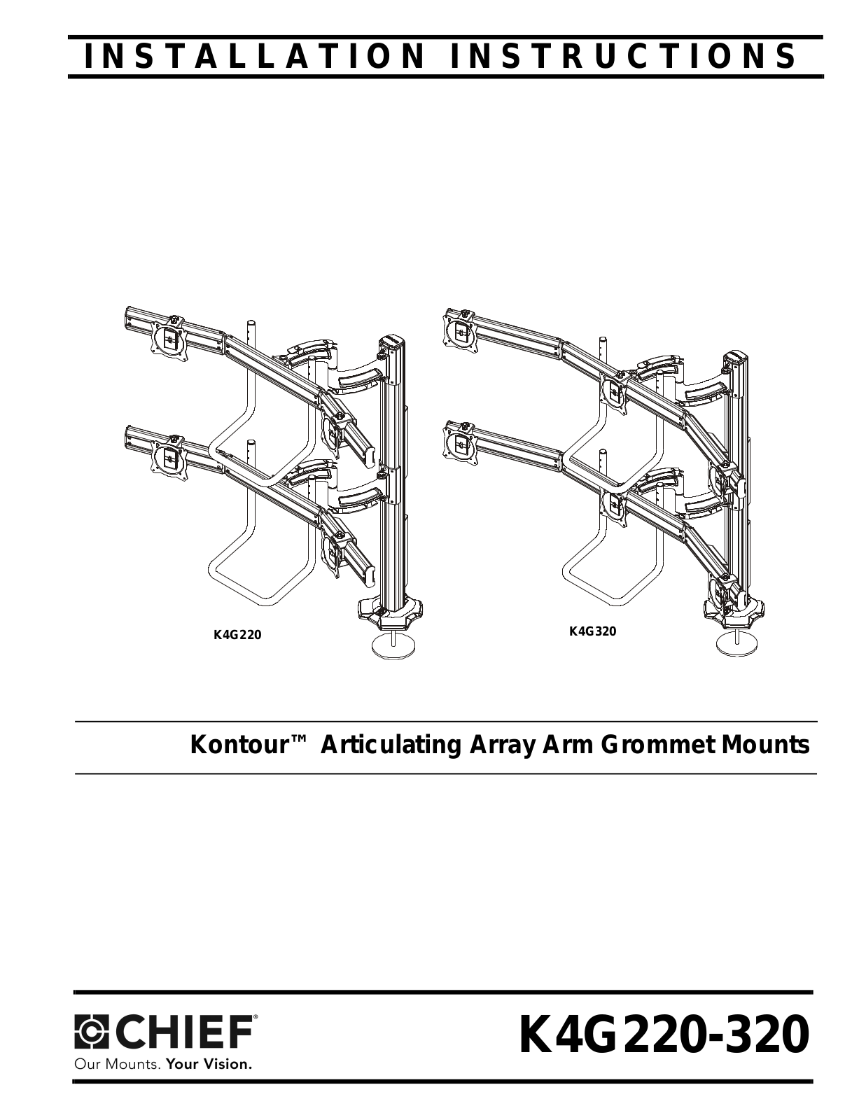 Chief K4G320B Installation Guide