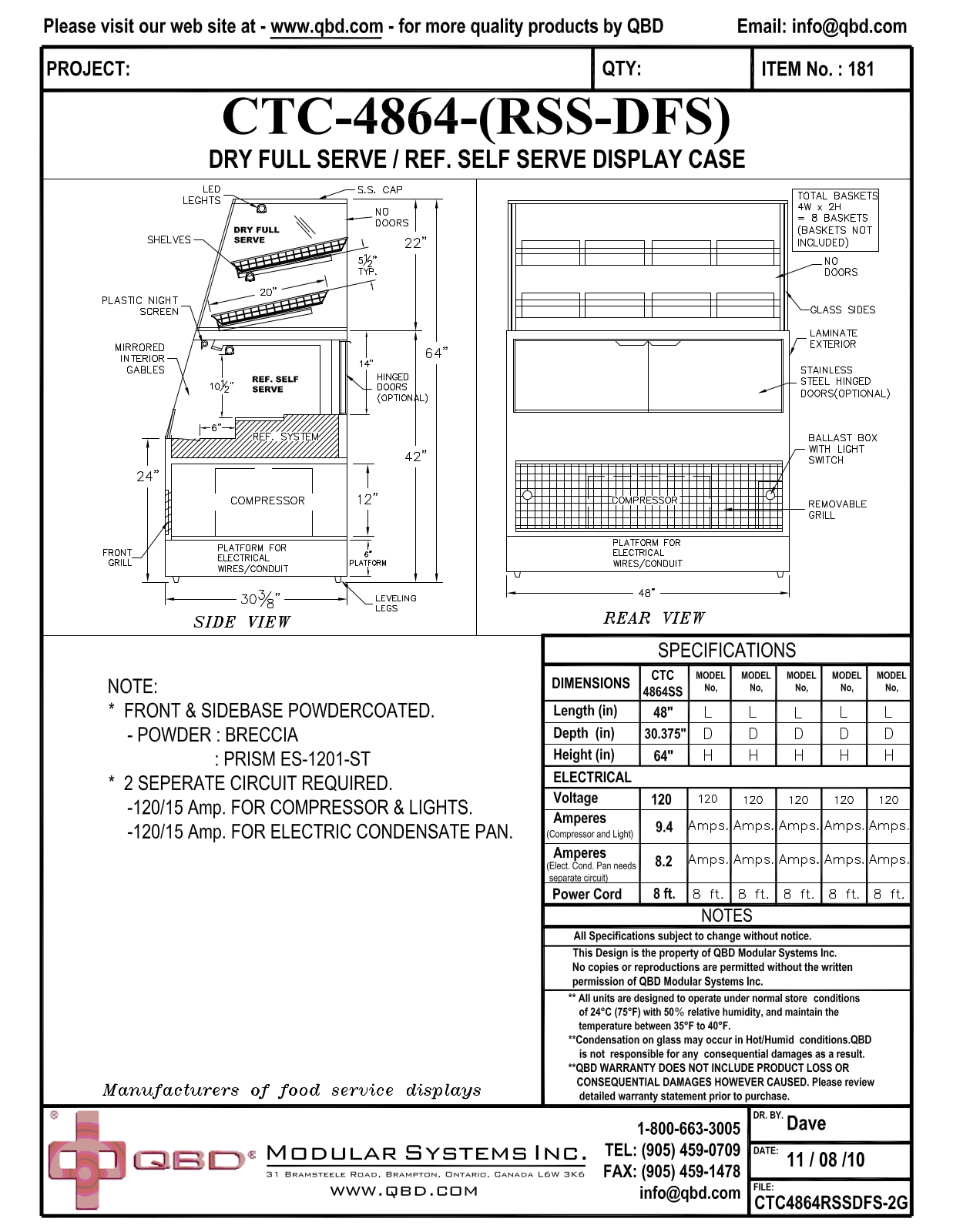 QBD CTC-4864-(RSS-DFS) User Manual