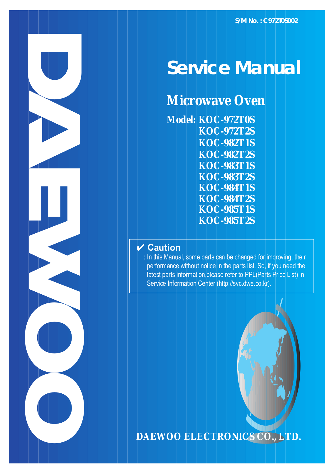 Daewoo KOC-984TB Service Manual