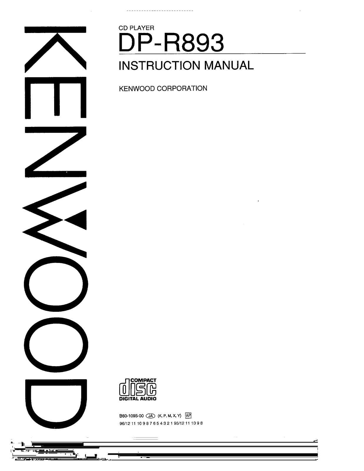 Kenwood DP-R893 Owner's Manual