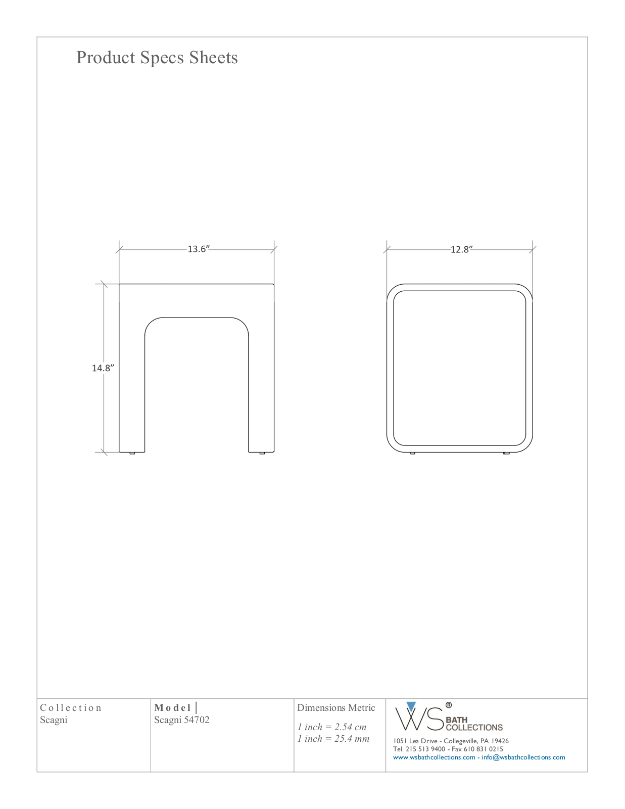 WS Bath Collections WSO3807 Specifications - ManualMachine.com