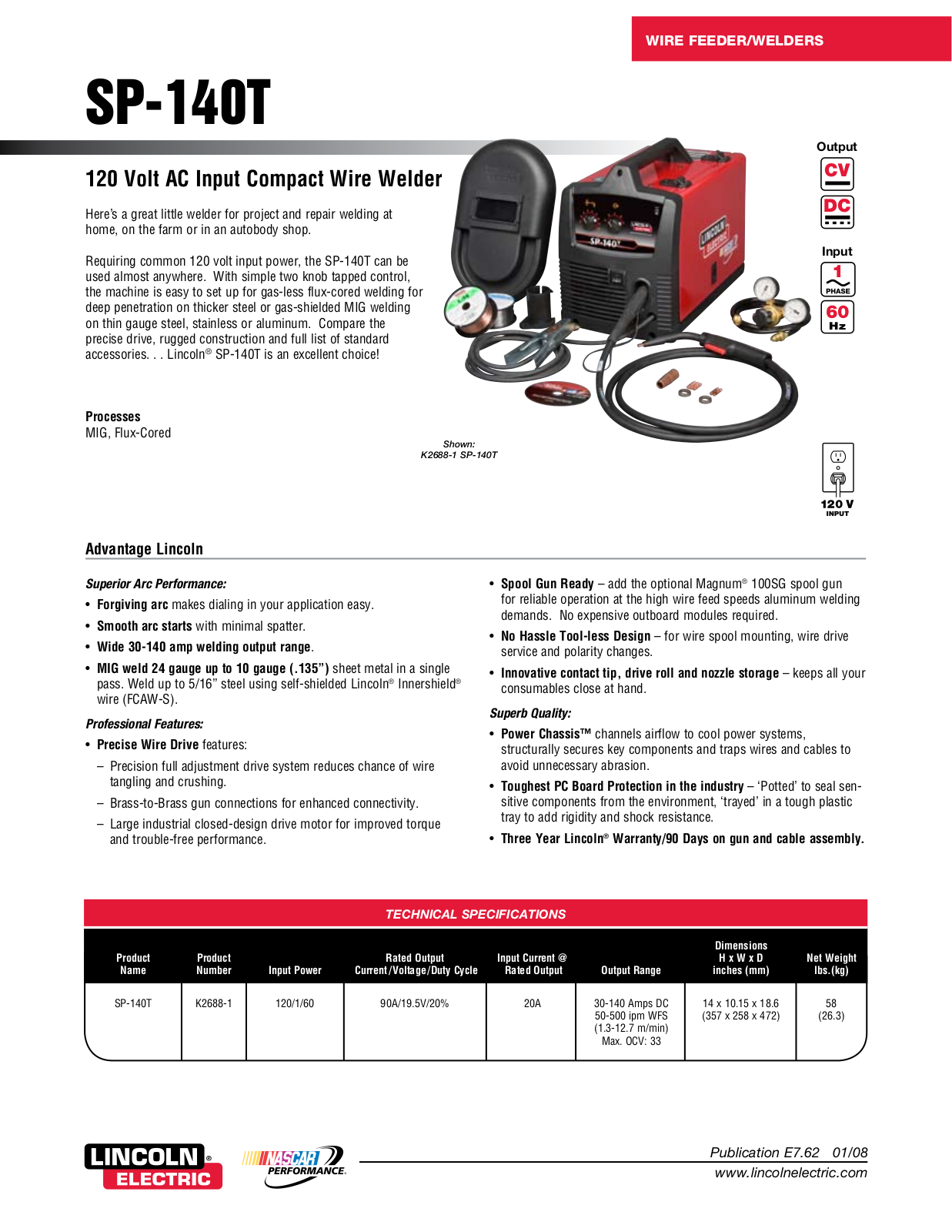 Lincoln Electric SP-140T User Manual