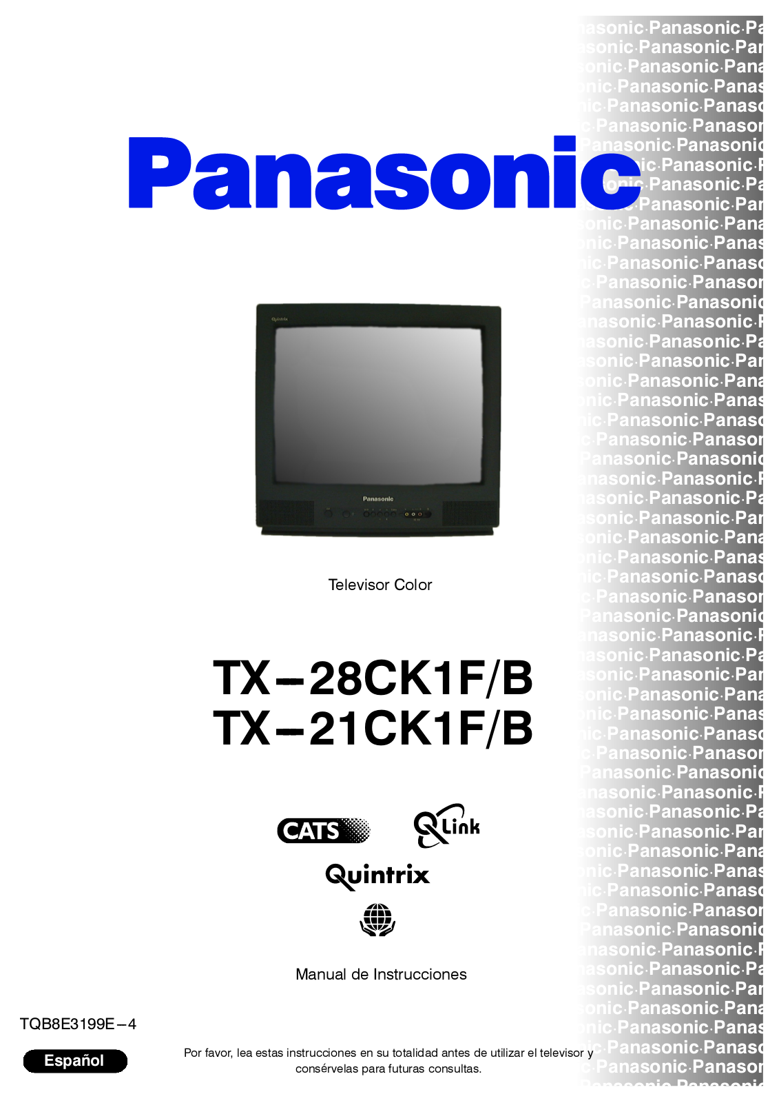 PANASONIC TX-28CK1FB, TX-21CK1FB User Manual