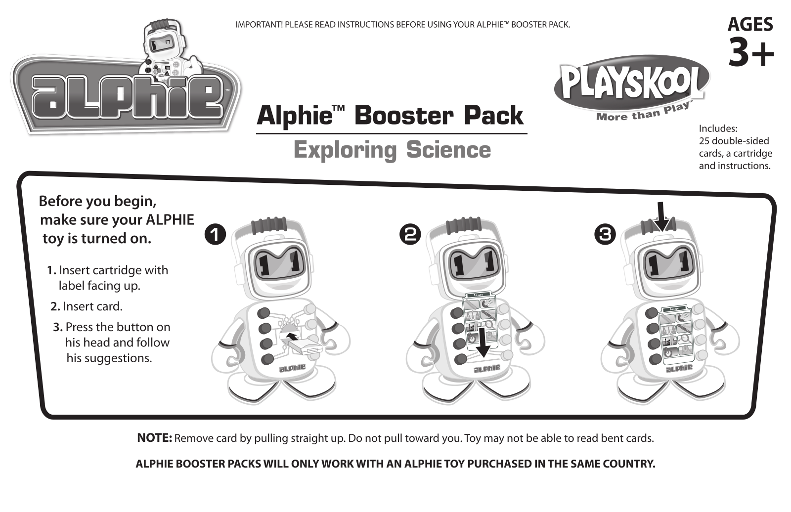 HASBRO Alphie Booster Pack Exploring Science User Manual