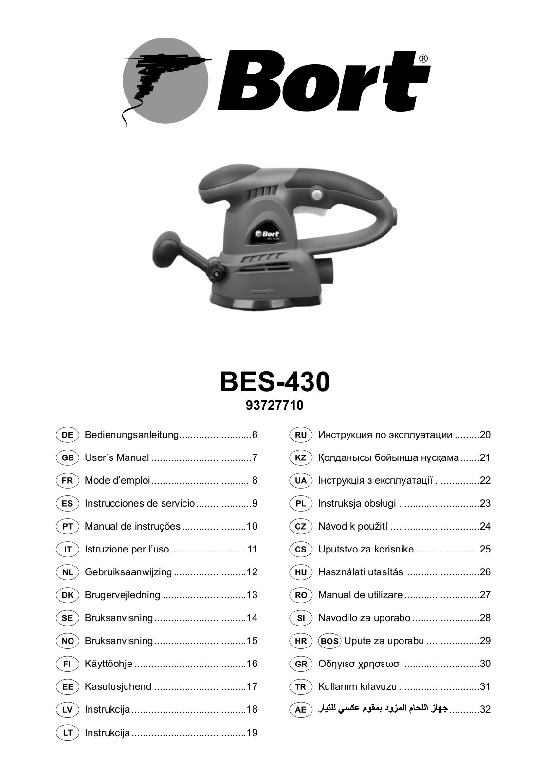 Bort BES-430 User Manual