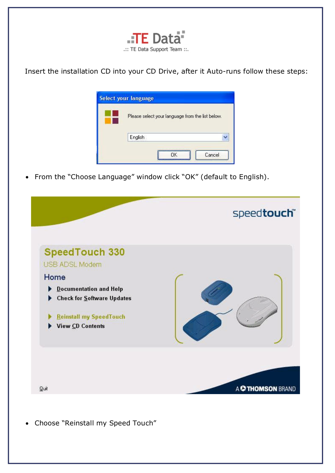 Speedtouch 330 How To Set Up