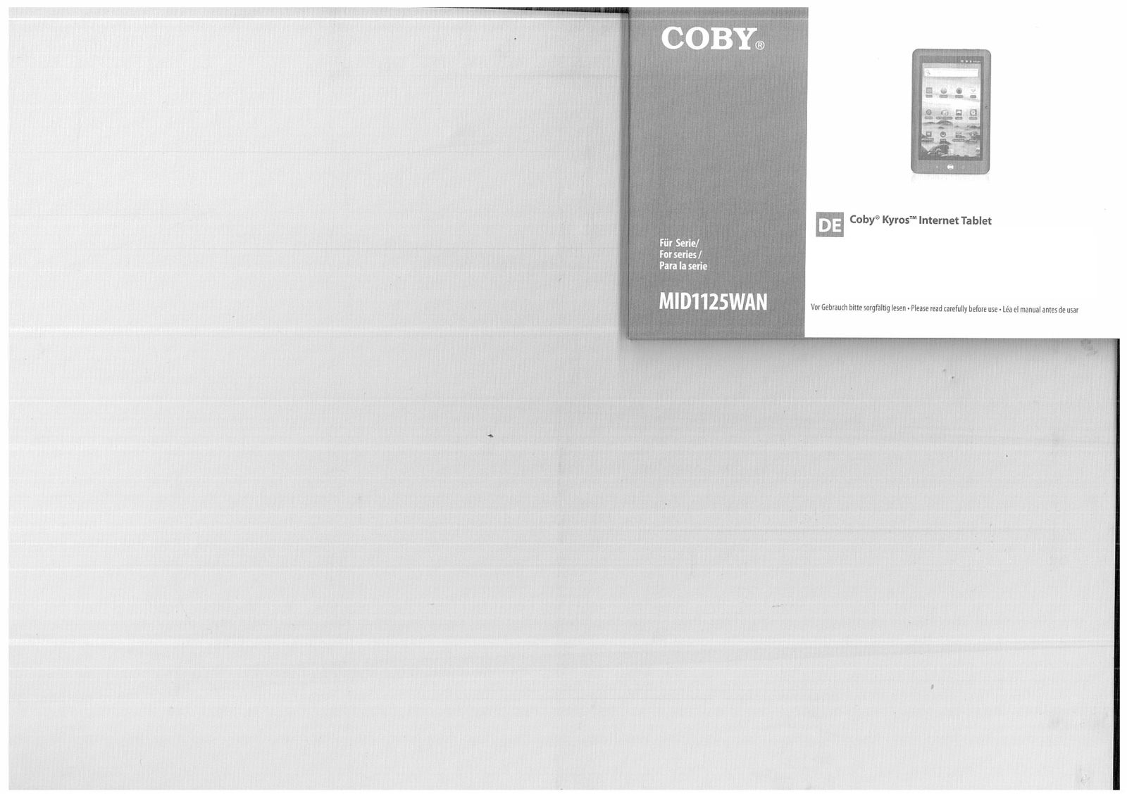 COBY MID1125WAN User manual