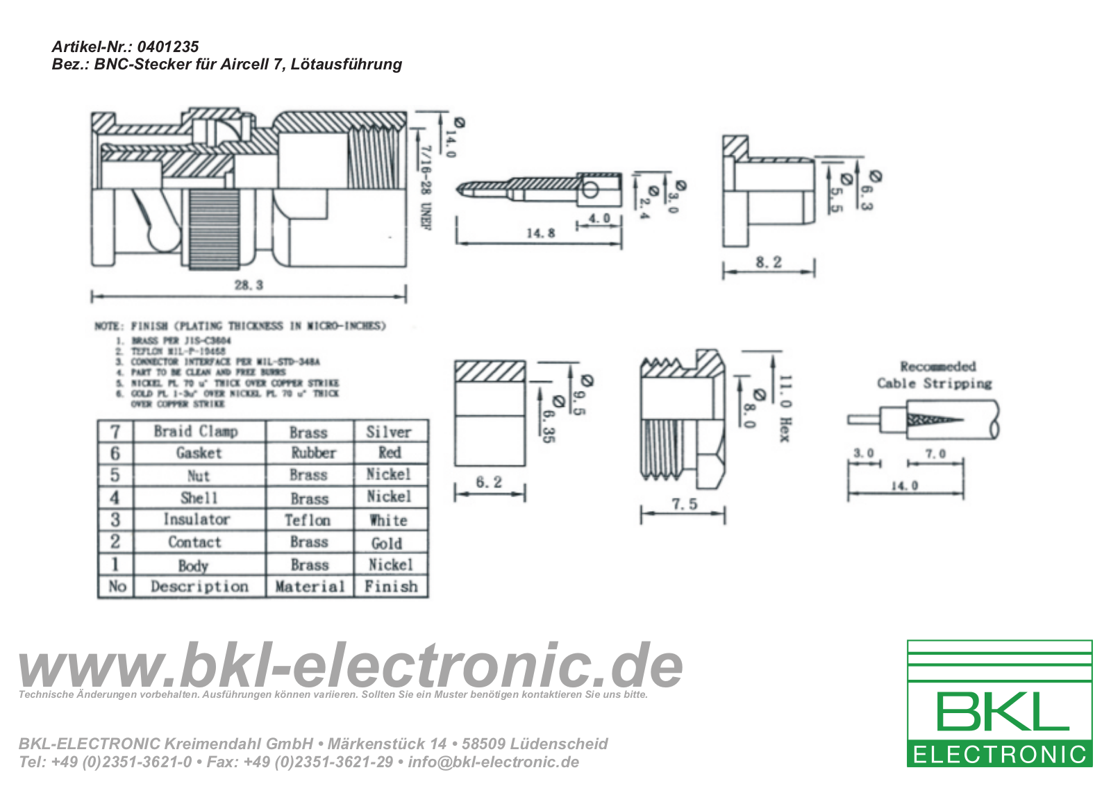 BKL BNC 0401235 Datasheet - ManualMachine.com
