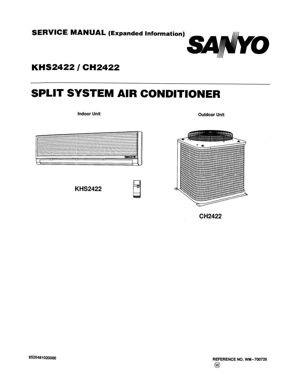 Sanyo CH 2422, KHS 2422 Service Manual