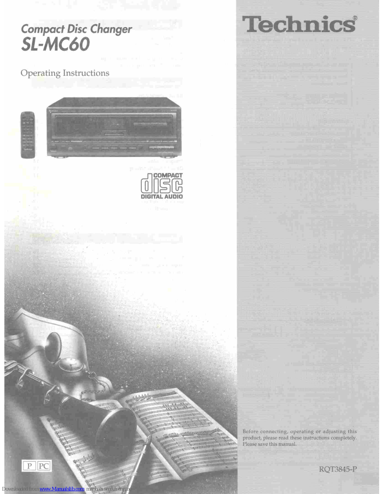 Technics SL-MC60 Operating Instructions Manual