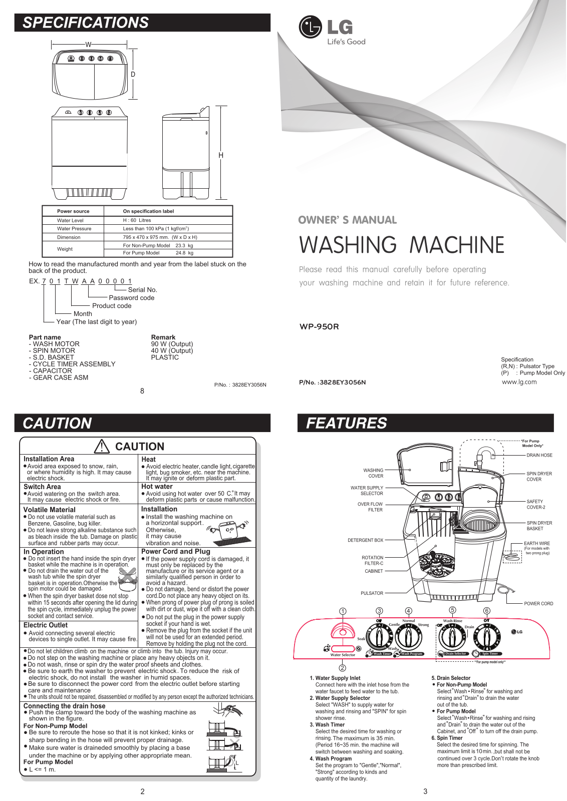 LG WP-950R Owner’s Manual