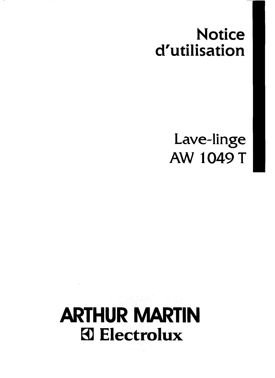 Arthur martin AW1049T User Manual