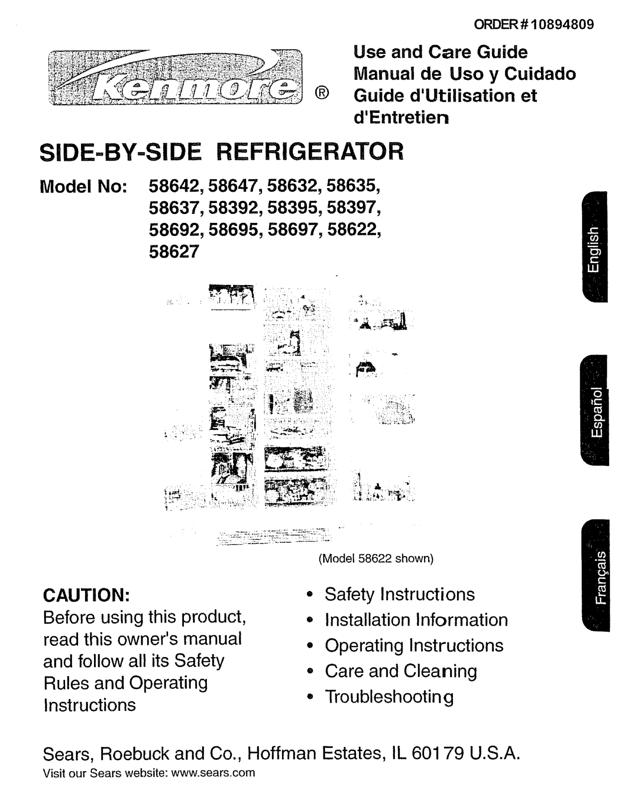 Kenmore 596.58635, 596.58397, 596.58632, 596.58627, 596.58647 User Manual - ManualMachine.com